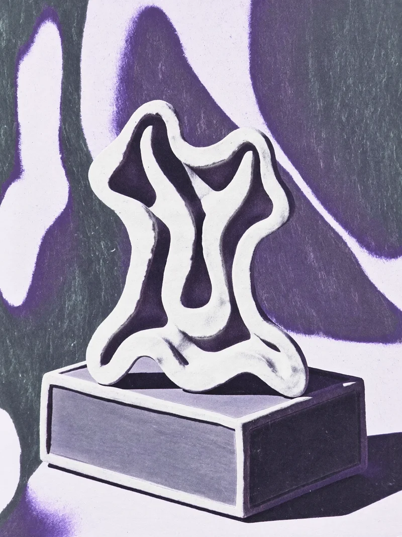 Illustration conceptuelle d'un souvenir en céramique sculptée.