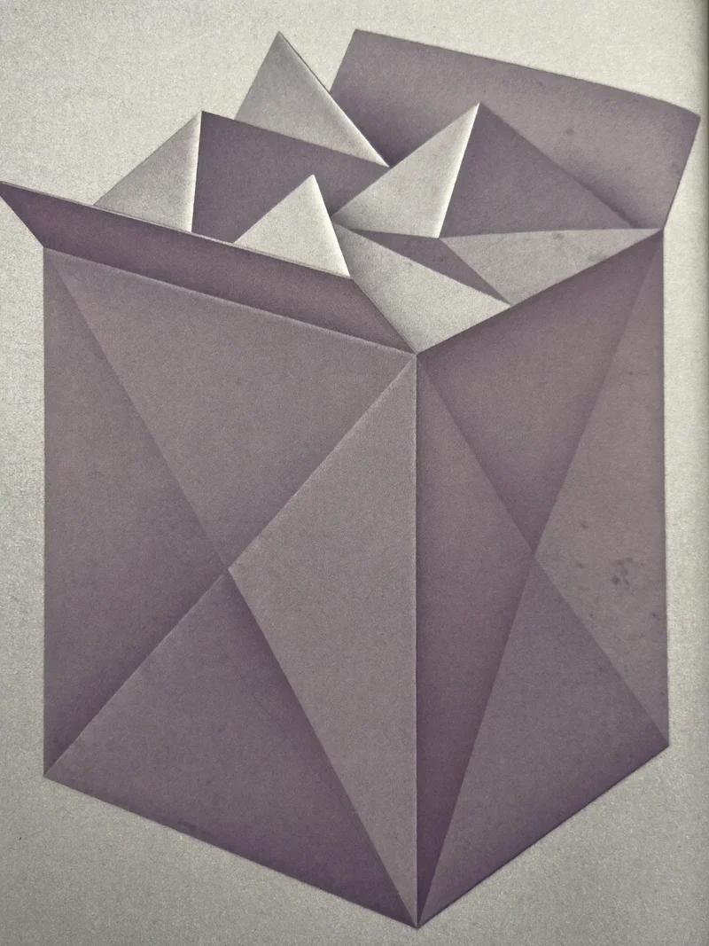 Illustration conceptuelle d'un emballage cadeau en papier plié.
